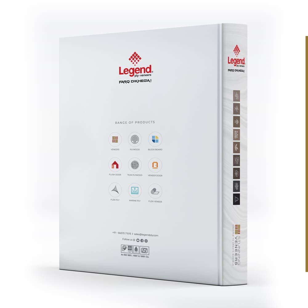 Dyed Veneer Folder (Clip) - Back