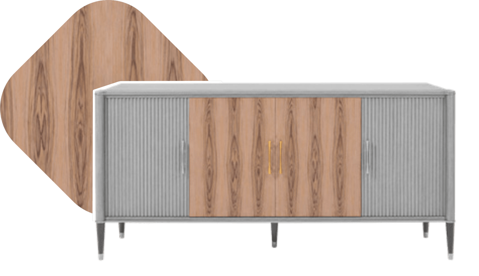 Lignum veneer cabinet sample